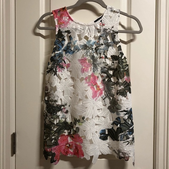 LAST DAY‼️ White Floral Lace Tank - Picture 3 of 8